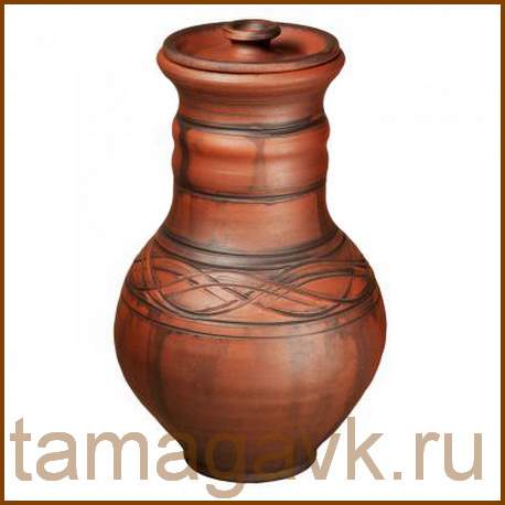 Посуда из глины крынка жбан купить в Москве.
