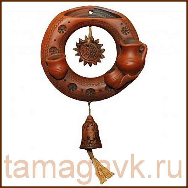 Оберегающее кольцо панно из глины купить в Москве.