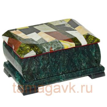 Шкатулка для украшений из натурального камня купить в Москве на ВДНХ.