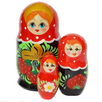 ﻿Матрешка хохлома сувенирная купить в Москве.
