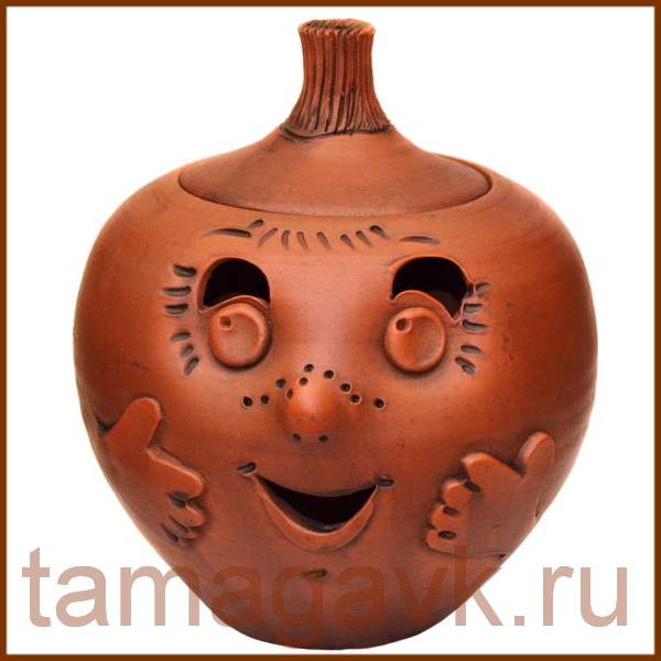 Горшок из глины хранения лука купить в Москве на ВДНХ.