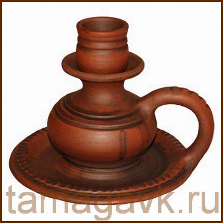 Подсвечник из глины купить в Москве цена.