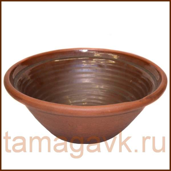 Тарелка для первых блюд из глины купить в Москве.